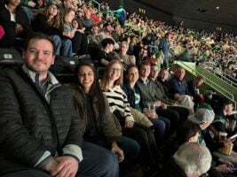 Stone-Goff team members at the Feb 14 Celtics game.